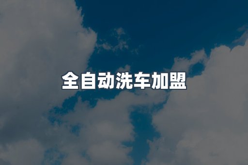洗车加盟项目
